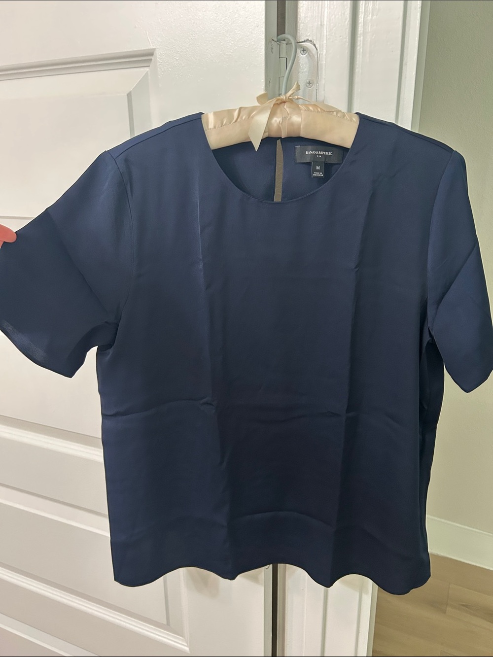 Banana Republic Sz M Navy Short Sleeve Top